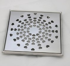 Grelha invinox 15x15 coraçao ref 5014/1