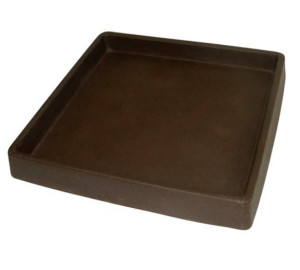 Prato japi quadrado 38 café 