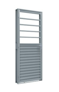 Porta mecal de giro mista com travessa 215 x 85  - 