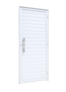 Porta de giro lambri com puxador de 40cm em alumínio 215 x 95 - 