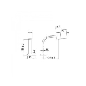 Torneira Lavatório Bica Baixa Lorenzetti Loren Code 1194 B55 Preto - 
