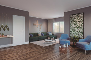 Piso Laminado Clicado Eucafloor Evidence Cacau Marfim - 2,36 m² por Caixa - 