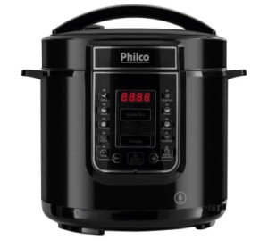 Panela de Pressão Digital Philco 6L Inox Preta - 