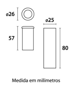 Embutido de Solo LED Nano - Preto 