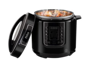 Panela de Pressão Digital Philco 6L Inox Preta - 