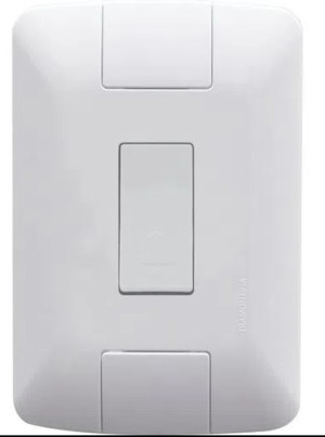Conjunto 4x2 com 1 Pulsador Campainha Tramontina Aria 6 A 250 V Branco 57241007 - 