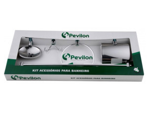  Kit Acessórios de Banheiro Verona com 5 peças de Alumínio - 