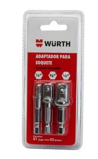Jogo de Adaptadores para Soquete 1/4