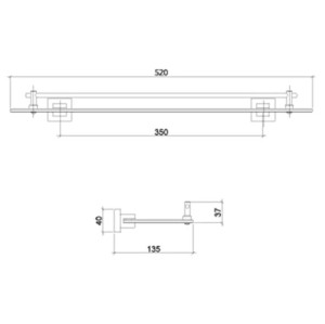 Prateleira Porta Shampoo Lorenquadra Lorenzetti 2030 C84 Cromado