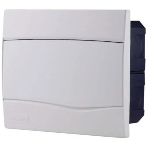Quadro de Distribuição de Embutir 9 DIN ou 6 NEMA Tramontina com Porta Branca 56300052 Quadro de Distribuição de Embutir 9 DIN ou 6 NEMA Tramontina com Porta Branca 56300052