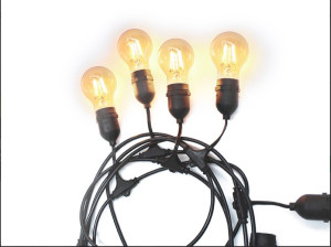 Cordão taschibra cipro c/8 soquetes e27 1302004003 - 