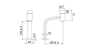 Torneira Lavatório Bica Baixa Lorenzetti Loren Code 1194 C55 Cromado - 