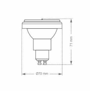 Lâmpada led Taschibra AR70 24º 4,8W  24000W GU10 11080535 -