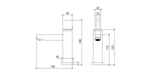 Torneira Lorenquadra 1194 C84 De Bancada Com Bica Baixa Lorenzetti - 
