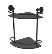 Porta shampoo Pevilon canto duplo 96017 preto  - 