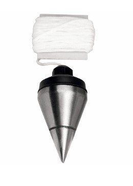 Prumo de centro 400 g Tramontina em Ferro Fundido com Calço Guia de Aço e Cordão de Nylon - 