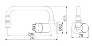 Torneira Lorenzetti para Cozinha de Parede - Bica Móvel 1164 C41 - 