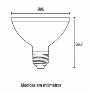 Lâmpada LED PAR30 9,8W - 700lm 4.000K