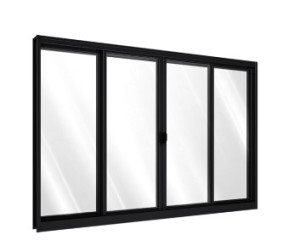 Janela riobras veneziana de correr central 2 folhas móveis e 2 fixas s/grade 100 X 120 - 