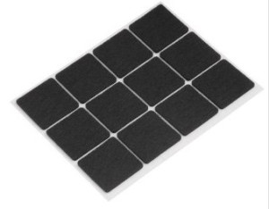 Feltro autoadesivo preto, quadrado, 30 mm, VONDER - 