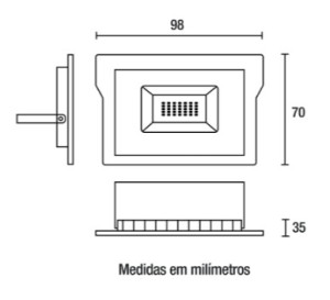 Refletor LED Licht Alumínio 8W - Decorativa Verde - Preto - 