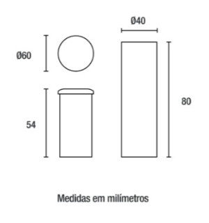 Embutido Solo LED Open 1W 3.000K - Preto - 