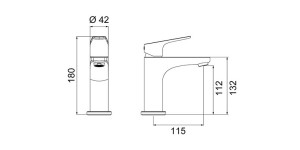 Misturador Monocomando Lavatório de Mesa 2875 C90 Lorenzetti