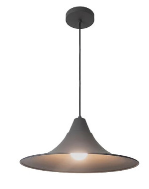 Pendente Decorativo Open 38cm Alumínio Preto E27 - Germany Blumenau - 