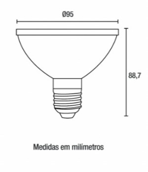 Lâmpada LED PAR30 9,8W - 700lm 2.700K