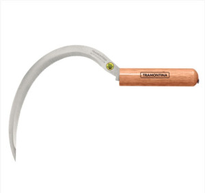 Foicinha Metálica com Dentes Tramontina com Cabo de Madeira - 