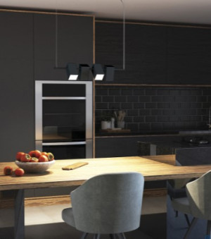 Pendente Kina Light Alumínio 70cm - Preto