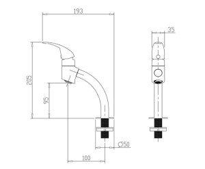 Torneira Lavatório Mesa Lorenzetti 1196 C56 Loren Easy Swan - 