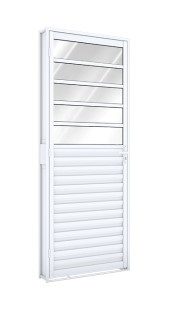 Porta riobras de giro mista com travessa 85 x 215 