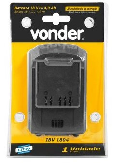 Bateria 18,0 V, íons de lítio, linha intercambiável, 4,0 Ah, IBV 1804 VONDER - 