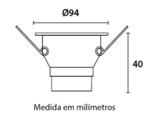 Spot LED Recuado Embutir Quadrado 9,4cm 6W 4.100K - Branco - Blumenau 