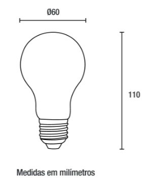 Lâmpada LED A60 9W 810Lm - 4.000K