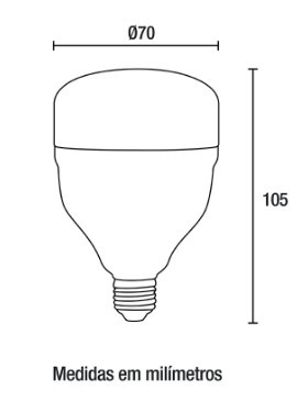 Lâmpada PRO LED T-Shape 20W - 1600lm 6.500K