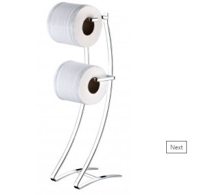 Suporte Porta Papel Higiênico Duplo de Chão Banheiro Cromado - 1030 Future