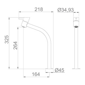 Torneira Swan 1198 C42 Para Lavatório de Mesa Bica Alta Lorenzetti Cromada
 - 