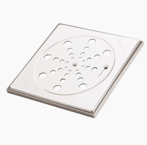 GRELHA QUADRADA COM FECHO, COM MOLDURA 15 [150MM] - AÇO INOX 304 - 