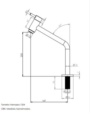 Torneira Pevilon vernazza ambar 11.1354 C28 dourado  - 
