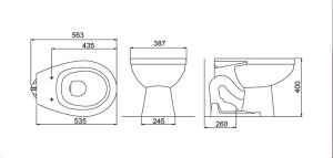 Bacia Lorenzetti Convencional LorenWay BC-30 Branca 
