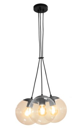 Pendente Globb 3 Globos - Vidro Âmbar - 