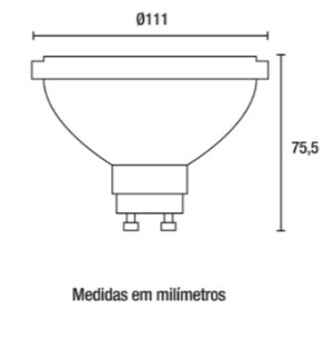 Lâmpada LED AR111 12W - 720lm 4.000K
