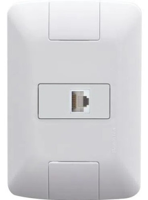 Conjunto 4x2 com 1 Tomada RJ45 cat. 6 Tramontina Aria Branco
 57241022 - 