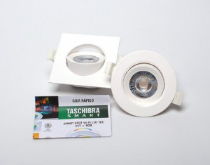 Smart spot wifi Taschibra led tek 5W quadrado RGB+CCT 15090312 - 