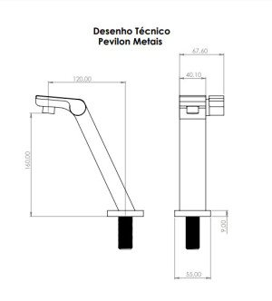 Torneira Pevilon piazza 95092 PR C75  - 