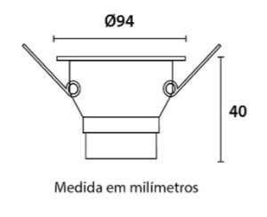 Spot LED Recuado Embutir Quadrado 6W 3.000K - Preto - Blumenau 