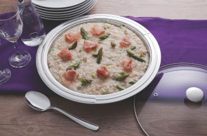 Kit para Servir Tramontina Ciclo Redondo em Aço Inox com Tampa de Vidro 3 Peças - 