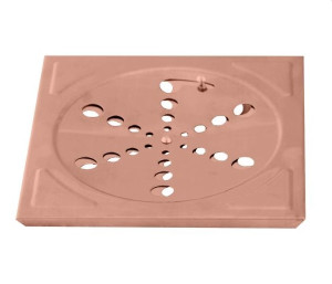 Grelha Pevilon copper 15 X 15 quadrada inox 1014015 rose gold  Grelha Pevilon copper 15 X 15 quadrada inox 1014015 rose gold